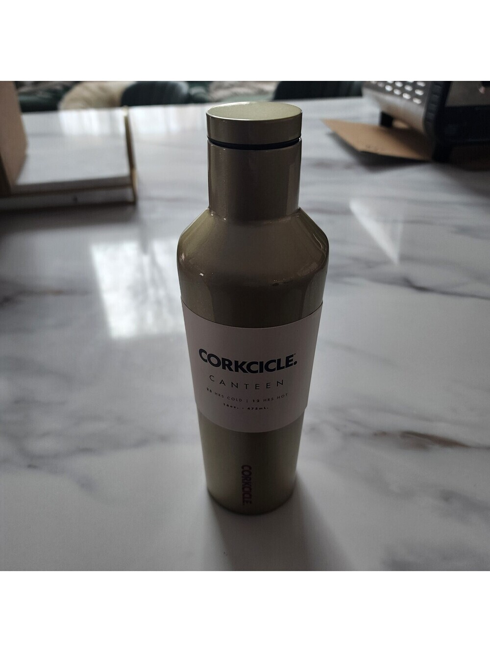 NEW Corkcicle Canteen Stainless Steel Insulated Water Bottle gold 16oz